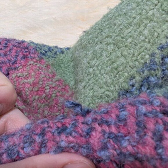 John Branigan Branigan Weavers Multicolor Poncho Sweater Size Large - Picture 7 of 8